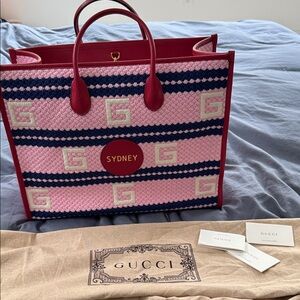 New/Never Used Limited Edition Gucci SYDNEY Striped L Tote